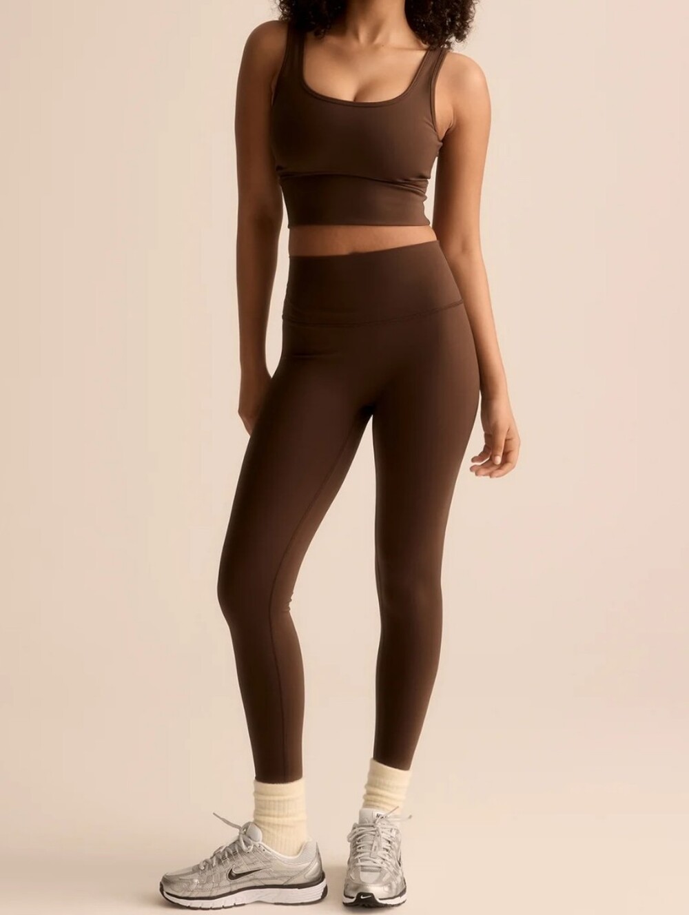 NEW Vehla High-Rise Chocolate Leggings Size M